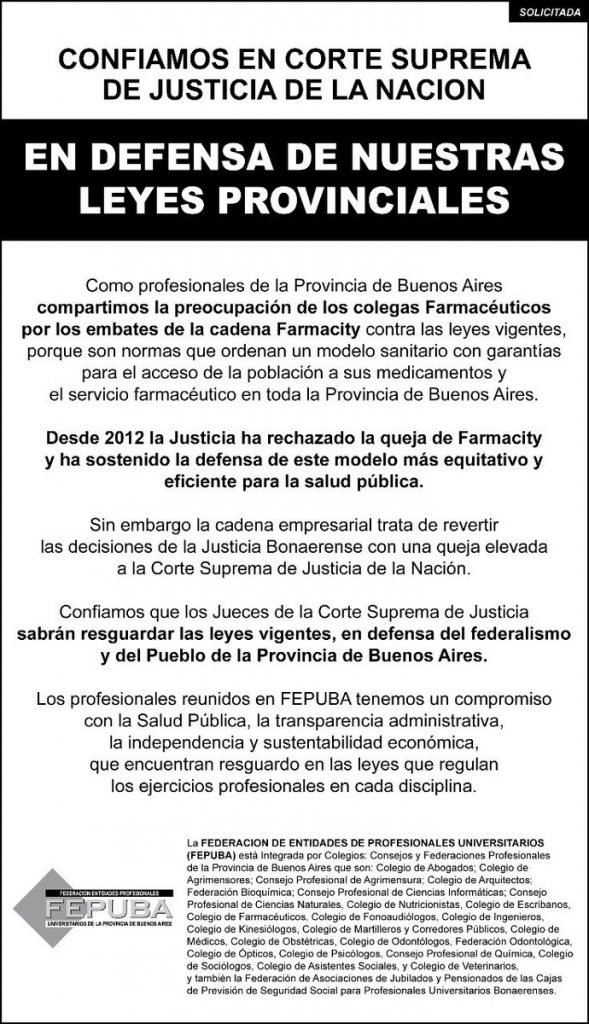 Publicar Solicitada en Clarín